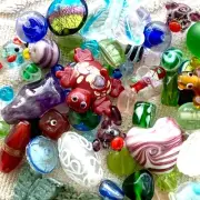 Fancy Glass Lampwork Beads ROUND HEART OVAL DISCS FISH TURTLES BUTTERFLYS 2-30mm