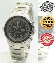 SEIKO Criteria Chronograph SND491 SND491P1 Men Pilot Aviation Sliderule Watch