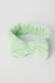 Green Fluffy Elastic Spa Hair Band Headband For Make Up