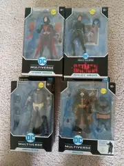 DC Multiverse- NEW Set Of 4-Armored Batman, BATWOMAN & KYLE UNMASKED, KING ROBIN