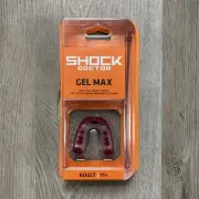 Shock Doctor Gel Max Mouthguard Adult 11+ Convertible Strap Strapless NIB Red