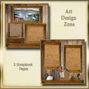 Ducks and Geese Scrapbook Pages with Browns and Blues-Framed