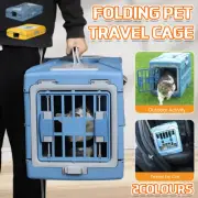 Foldable Portable Pet Carrier Box Removable Cat & Dog Travel Crate
