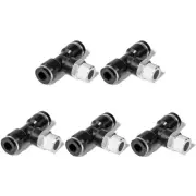 5Pcs Pneumatic 5/16" OD Air Fittings Tube x 1/8" NPT Push to Connect Branch Tee