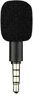 Black 4 Pole Mini Portable Microphone Jack 3.5mm Aux 4 Pole/ 3 Pole Karaoke Mic for Recorder Mobile Phone Smart Phone Computer Laptop Condenser Microphones Microphones Accessories