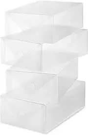 Whitmor Clear Vue Women's Shoe Box, S/4