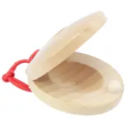4 Pcs Bell Stick Hand Castanets Percussion Orff Instrument Castanets Wood