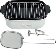 Fuji Hollow TP-22KN.W Square Shaped Tempura Pot, Wide (with Fryer Net, Thermometer, and Snob Net)