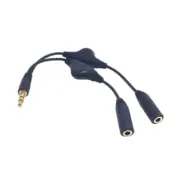 Headphone Splitter 3.5mm 2 Female to Male Y Y Splitter Headset Adapters Cable