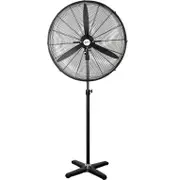 Nero Industrial Pedestal Fan On Stand Oscillating Warehouse Factory