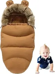 Xummi Foot Muff Pram, Foot Muff Pushchair Baby, Thick Warm Winter Foot Muff Buggy, Weatherproof Baby Sleeping Bag with Zip for All Pushchairs