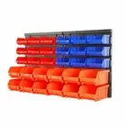 Garage Tools Storage Organizer Hanging 30 Bins Wall Rack Trays Shelving System