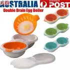 Microwave Eggs Poacher Cookware Steamer Maker Poach Double Cup Cooker Egg Boiler