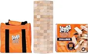 Jenga Limited-Time Edition Giant Challenge, Amazon Exclusive Stacking Game with Tournament Chart & Travel Bag, Party Game for Kids & Adults, Stacks to 3 Feet
