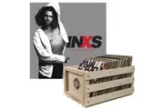 Crosley Record Storage Crate & INXS The Very Best Double Vinyl Album Bundle