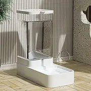 GDGZJJD Gravity Pet Water Dispenser- Automatic Dog Feeder & Cat Water Dispenser for Small to Medium Pets - 3.8L Large Capacity