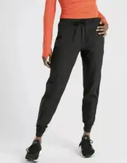 NWT Athleta Headlands Hybrid Trek Jogger Pants Black 4 Hike Sport Travel