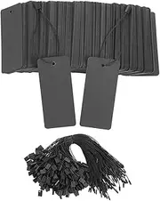 Veumoie 400 Set Black Price Tags with String Gift Tags with Safety Pins Black Kraft Paper Hang Tags