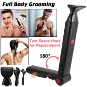 Men's Electric Back Hair Shaver Remover Body Trimmer Self Groomer Shaving Tool