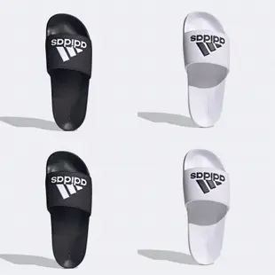 Adidas 男 女 拖鞋 立體logo 經典 運動 休閒 舒適 夏日 黑色 GZ3779 白色 GZ3775