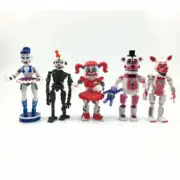 5pc Set Five Nights at Freddy's Sister Location Action Figure Christmas FNAF Toy