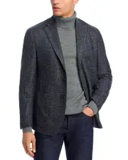 The Men's Store at Bloomingdale's Boucle Plaid Unstructured Regular Fit Sport Coat