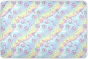 Cane Candy Cartoon Bed Underpads Highly Absorbent Bed Wetting Sheet Leakproof Quick Drying Bed Liners for Infant Toddler , 52" L x 34" W