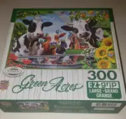 300 Piece Art Puzzle "Moo Love" Large Format 18"x24" EZ-Grip Linen -Green Acres