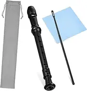 Kisangel 1Set Recorder Flute for Beginners with Cleaning Rod Cloth and Storage Bag Stylish Design Easy to Play Present for Music Lovers