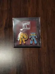 Warhammer 40k Store Anniversary Pin Set - Space Wolf And Stormcast Eternal New