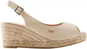 [VISCATA Barcelona] Viscata Gavina Canvas Slingback Wedge with Ankle Strap Handmade 2 ½” Heel Women's Sandals with Breathable Organic Cotton Canvas and 100% Natural Jute Midsole for all Casual Occasions