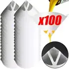 Up to 100pcs 120 Micron Fine Paint Paper Strainers Sieve Filter Nylon Mesh Net