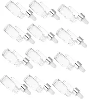 BELLIFFY 12Pcs Glass Dropper Bottles Leakproof Portable Essential Oil Containers for Travel Design with Ring and Cap for Aromatherapy and DIY Blends