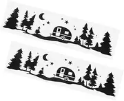 MUELODSIC 2PCS Moon Stars Tree Decals for Weather Resistant Car Stickers for Trailer Truck SUV Graphics for Easy Installation Lasting Durability