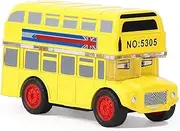 Kids Pull Back Vehicle, Cartoon Truck Toys, Exquisite Collection Birthday Holiday Gifts Adults for Kids(Travel Bus Yellow)