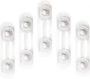 UPKOCH 5PCS Safety Cabinet Lock Self Adhesive Drawer Latch for Childproofing Easy Install for Fridge Closet and Cabinets Transparent Design Secure Buttonless Hidden Opening