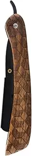 FRCOLOR Men's Shaving Razor Beard Shaver Vintage Pattern Barber Razor Stainless Steel Portable Easy to Store