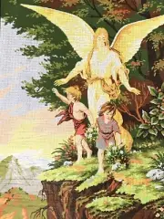 Diamant Tapestry Canvas Guardian Angel Design # C812 Made In EU