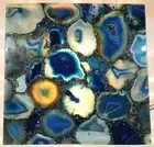 Handmade Semi precious Blue Agate stone coffee Only table top Home Decorative