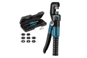 Hydraulic Crimping Tool Kit 8 Ton Electrical Wire Lug Terminal Crimper 12AWG Battery Cable Cutter Power Force 8 Dies 4-70mm Auto Repairing Tool