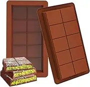 Chocolate Moulds 3Pcs Deep Chocolate Bar Moulds 1 Inch Deep Large and Thick Silicone Chocolate Bar Moulds for Stuffed Bar, Big Chocolate Candy Bar Moulds for Filling Knafeh Pistachio (Largex3)