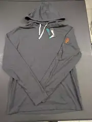 NWT MEN'S DUNNING GOLF HOODIE, SIZE: S, COLOR: BLACK HEATHER (M16)