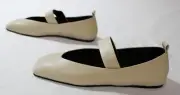Tony Bianco Women's Hawaii Ballet Flats JL3 Vanilla Nappa Size US:8.5 UK:6.5
