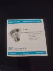 Matco-Norca Faucet SS-112 Stainless Steel Strainer Deep double Cup 3 1/2” to 4”