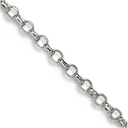 [JewelryWeb] 925 Sterling Silver Polished Spring Ring 1.5mm 8 Side Sparkle Cut Cable Chain Necklace Jewelry Gifts for Women - Length Options: 41 46 51 61 76