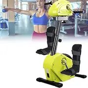 Pedal Exerciser Bike, Rehabilitation Therapy Exercise Bike with Leg Guards, Resistance/Passive Mode and Forward/Reverse Steering, Adjustable 10speeds and 30min Intelligent Stops, for Elderly