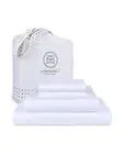 Luxury Queen Sheet Set 800 Thread Count for Queen Size Bed - Hotel White Sate...