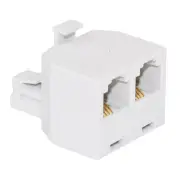RadioShack - 4-Pin (RJ-11/RJ-14) Two Outlet Modular Telephone Plug Adapter