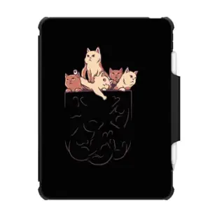 iPad Air (4th/5th gen) iPad 強悍防摔翻蓋式保護殼 Pocket Full of Cats v2