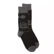 Socksmith Men's Cotton Crew Socks “Please Do Not Disturb” Funny Go Away Gift NEW